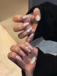 ジェルオフ無料【定額ネイル】ちゅるちゅる♪オーロラネイル★