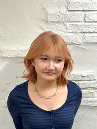 似合わせカット+ケアブリーチ+ケアカラー+高保湿トリートメント🩵🫧【ブリーチなしのダブルカラーも🉑】
