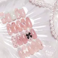 〖 大きめパーツ付🎀 〗キラキラ定額コース🩵｜カラー変更🆗 〖 オフ無料 〗