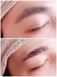 眉周りワックス×眉の毛流れ癖改善