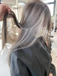 ✨人気NO1✨外国人風3Dハイライトカラー & ダメージ補修3ステップハホニコトリートメント