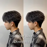 メンズカット＋フェザーパーマ