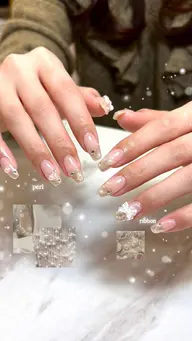 【オフあり】チップ長さだし10本＋韓国mediumコース🫧