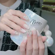 🩵【チップ長さ出し10本】シンプルデザイン6本　￥9580  (非公開)