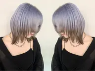 🍎色落ちまで可愛い寒色カラー‼️🍎ワンブリーチ＋🟦寒色カラー🟪＋髪質別トリートメント