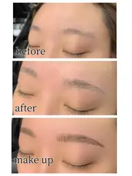 ハリウッドブロウリフト(眉癖改善パーマ)✴︎WAX脱毛•メイクレクチャー付き