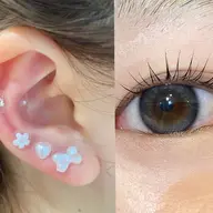 【全員使える .｡.:*】パリジェンヌラッシュリフト➕耳つぼジュエリー両耳10粒👀✨👂🏻