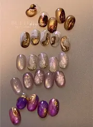 秋冬マグネットニュアンスネイル