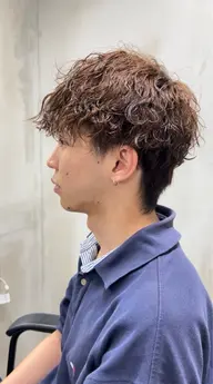 【トレンド】メンズカット+波巻きパーマor波巻きスパイラルパーマ