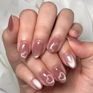 フレンチ/ハート/リボン/マットマグネット