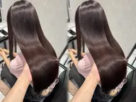 梅雨の湿気対策☔️柔らかくまとまる艶髪✨ナチュラルで上品な印象に🤍酸性ストレート＋トリートメント🫧