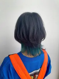 【O24デザインカラー💫】インナーカラー+ワンカラー+質感トリートメント✨ケアブリーチ変更可能！