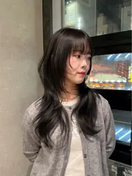 《ミニモ学割限定》🎀透明感 トーンダウンカラー+クイックトリートメント付き! 韓国/ブルーブラック/トーンダウン/暗髪