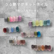 【4月限定🌸マグネットネイル】オフ込み✨2色マグのアシメネイル ✨うる艶仕上げ💎