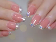 大人気❤️上品かつ華やか【ガラスフレンチ&ラメグラフレンチ】¥11480→¥5480