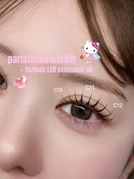 🩵LED🩵エクステフラットラッシュ120本.☘︎ ݁˖(お仕上げコーティング付き✨)