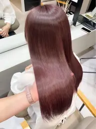 暖色艶カラー＋レイヤーカット＋超音波トリートメント