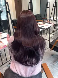 【🎀人気No.3🎀】潤艶カラー＋外部補修トリートメント＋コテ巻き仕上げ💕