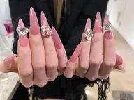 [チップスカルプ]ワンカラー ＆ラメグラ¥6990