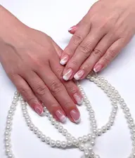 ワンカラー+フレンチネイル