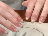 💖【大人気】🎀パラジェル付き🎀ワンホンマグネットフレンチ❣️ソフトジェルオフ込み