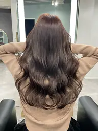 韓国風コテ巻きパーマ+カット　　コテ巻き苦手・韓国巻きができない◦スタイリングを楽にしたい方！
