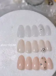 【うる艶美爪🥺🫧】サンプルから選ぶ‼︎ちゅるん系💞シンプルネイル