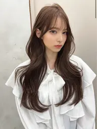 顔まわりカット💇‍♀️＋髪質改善inケアカラー＋クイックトリートメント✨