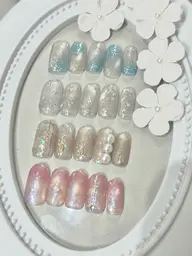 ハンド　キラキラネイル