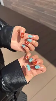 [オフ込]💎フルデザイン（6本アート・パーツつけ放題6本まで）5.500円