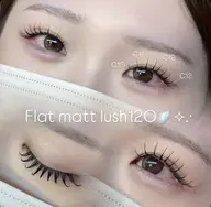 アップラッシュ付きフラットラッシュ100​〜​120本✨