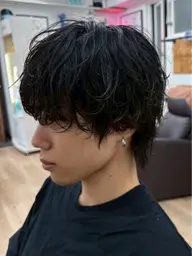 【メンズカット100%OFF‼️】💜色気ミディアム💜(メンズカット＋トリートメント)