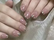 【練習モデル】フレンチ/ガラスフレンチ★ ジェルオフ+550円