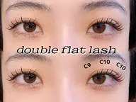 【オフなし】まつげエクステ 《ダブルフラットラッシュ》60束(120本)下まつげエクステ追加10本250円。