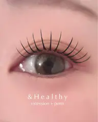 【ミニモ限定】最新技術✧パーマ✖️エクステ🤎アンドヘルシー✧まつげパーマ+フラットラッシュ80本