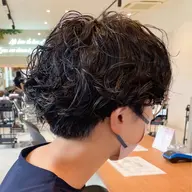 ショート+ランダムパーマ