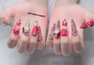 ◇オフ無し◇スカルプ☆ハデ盛り,3D,パーツ多め,たくさんアートのデザイン