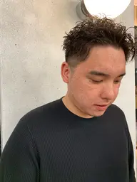メンズカット+ダメージレス酸性パーマ