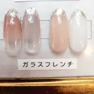 🌷オフあり　ガラスフレンチネイル