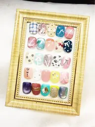 【フットワンアート】7980→4980円🎀オフ有＋550円🪽‪パラジェル有🤍フットバス・マッサージ付き