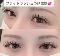 【5月限定🆕フラットラッシュ付け放題🐈‍⬛🎀】モデル価格🐾※２時間以内に付けられるだけお付け致します！