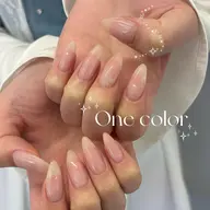 【オフなし】🩵ワンカラー・ラメグラジュルネイル🩵フットも可⭕️⚠️詳細・注意事項必読！