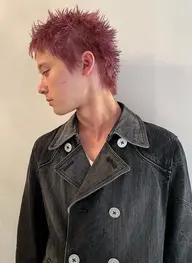 メンズカット+ケアブリーチカラー ✨【スパイキーショート /ツーブロック 】