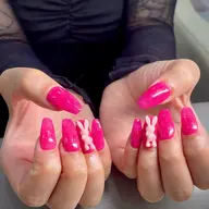 【チップ長さ出し】💫ワンカラーラメグラ1個パーツサービスコース