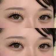 つけまつげ仕上がり👁️✨LEDダブルフラット80束まで🫧（⚠️オフは別料金となります）