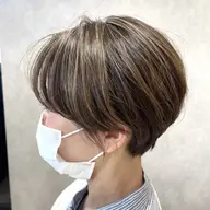 カット+白髪ぼかしハイライト(表面や顔周り)✨+オンカラー