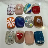 オフあり♡フットネイル親指サンプルデザイン😸