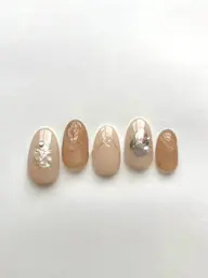 春におすすめ🌸自爪を削らないパラジェル使用✨️ジェルオフなし✨️サンプルから選べる10本アート