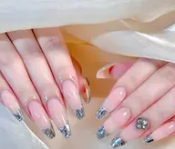 ☆新規ジェルオフ無料★ 大人キレイ♪ガラスフレンチ[HAND]　¥5980