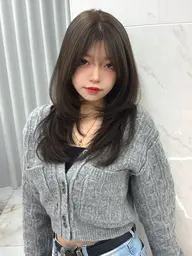 【⭐️期間限定⭐️】韓国トレンドカット✂️➕透明感艶カラー✨➕韓国巻き🩶